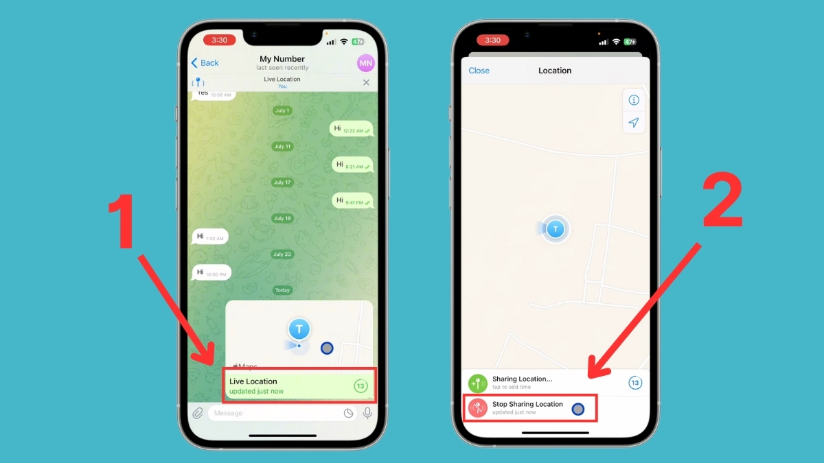 Có thể dừng chia sẻ vị trí trực tiếp trên Telegram không?