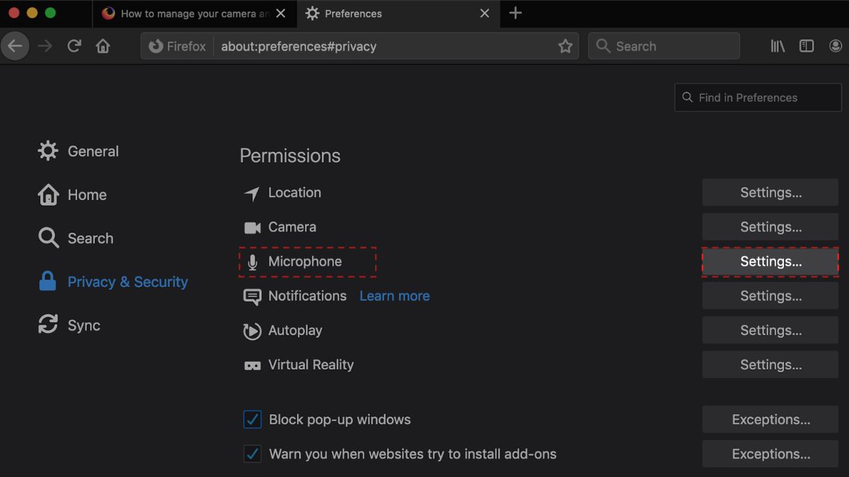 Tôi dùng Firefox – cách cấp quyền micro cho Messenger có giống Chrome không?