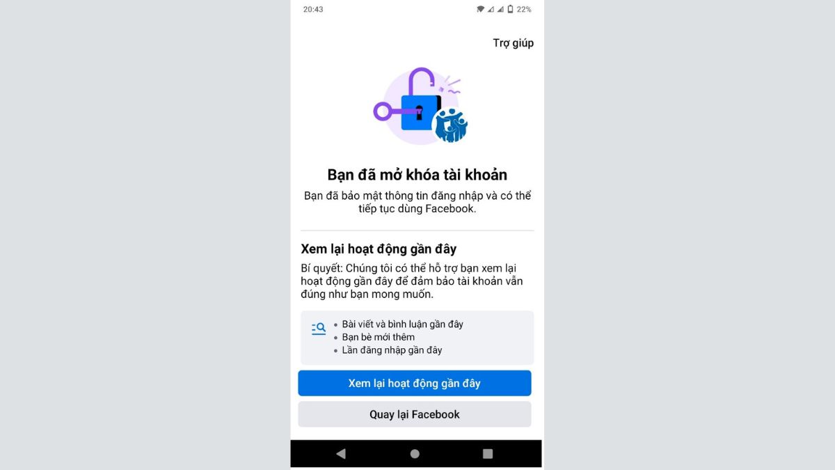 Làm thế nào để mở lại tài khoản facebook sau khi khóa tạm thời?