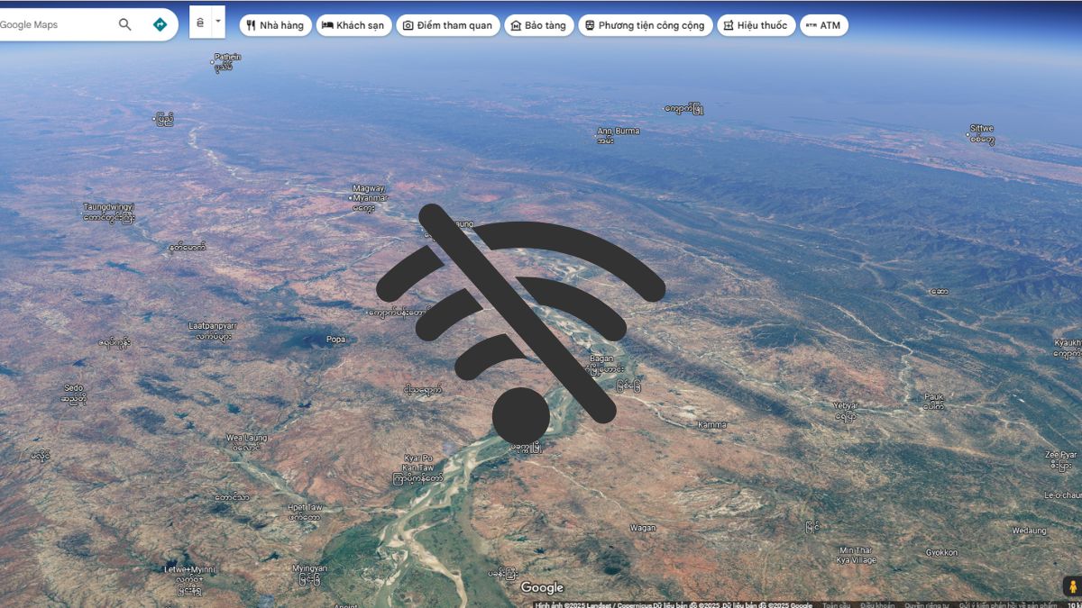 Xem bản đồ 3D phải có Internet