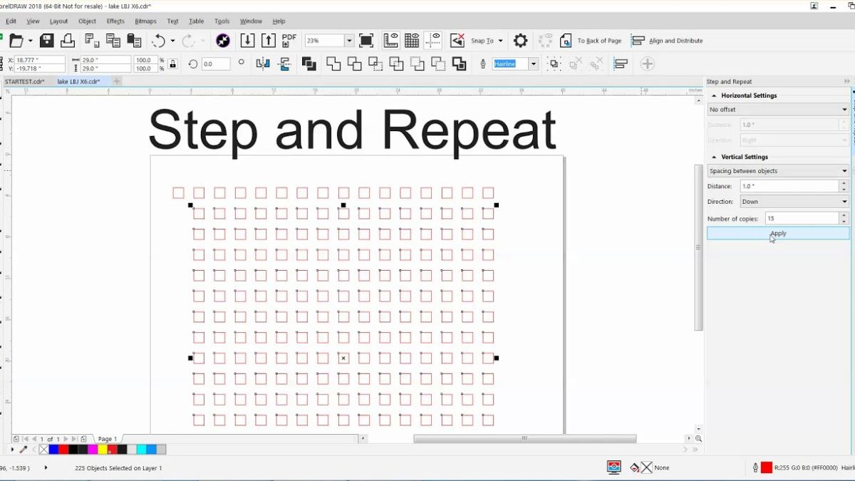 Tạo pattern lặp bằng nhân bản